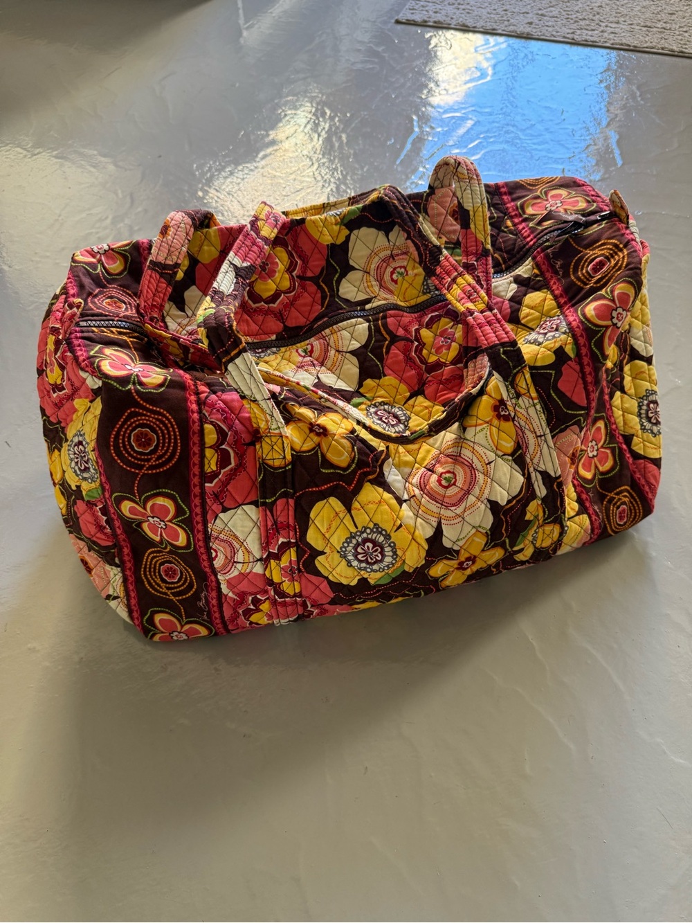 Vera Bradley Large Duffle Bag in Buttercup
